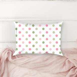 Cojín Decorativo Punto Rosa y Verde Salvia Pastel