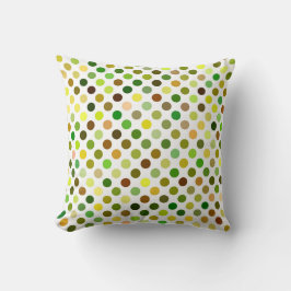 Cojín Decorativo Puntos amarillo y verde