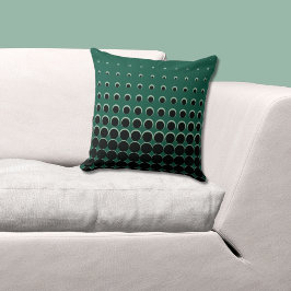 Cojín Decorativo Puntos ascendentes verdes y negros modernos
