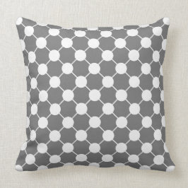 COJÍN DECORATIVO PUNTOS BLANCOS DE LA MODA PILLOW_RETRO EN GRIS.