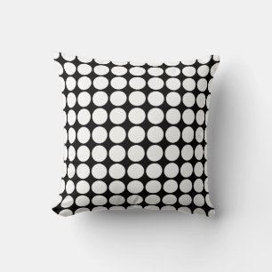 Cojín Decorativo Puntos blancos mínimos en fondo negro sólido