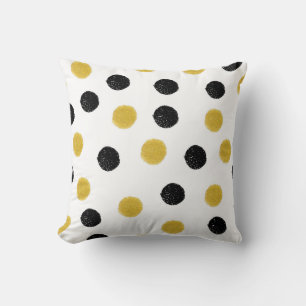 Cojín Decorativo Puntos caóticos de oro: Esplash vintage.