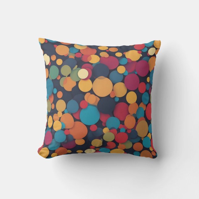 Cojín Decorativo Puntos coloridos gigantes (Anverso)
