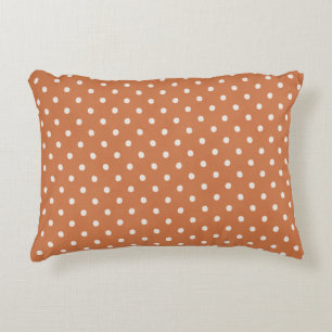 Cojín Decorativo Puntos de brillo de crema de naranja  