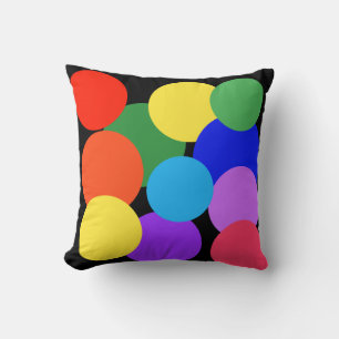 Cojín Decorativo Puntos de la polca arcoiris