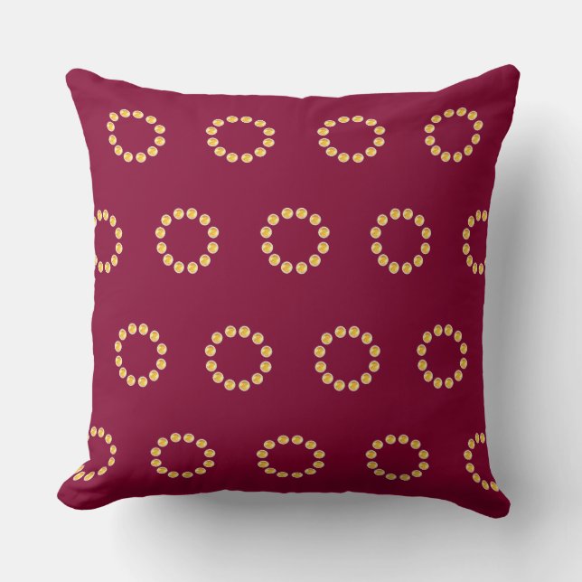 Cojín Decorativo Puntos de oro elegantes (Anverso)