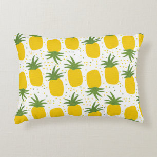 Cojín Decorativo Puntos de piña: diseño de frutas de verano