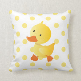 Cojín Decorativo Puntos de polka de pato de bebé