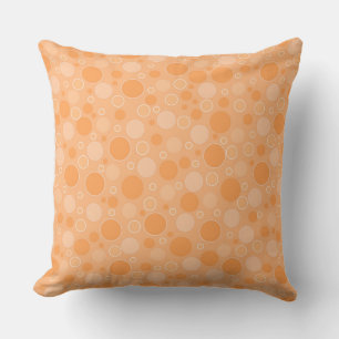 Cojín Decorativo puntos de polka de tono amarillo en el estilo retr