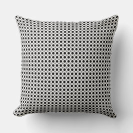 Cojín Decorativo Puntos de polka gris y negro