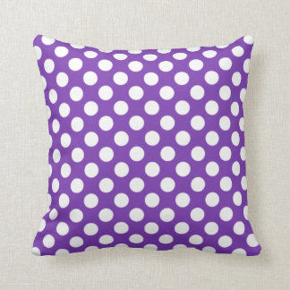Cojín Decorativo Puntos de polka púrpura de uva
