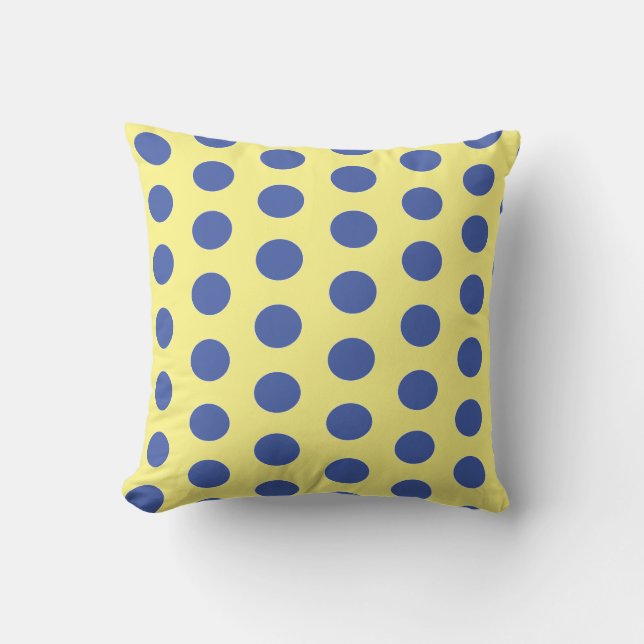 Cojín Decorativo Puntos de Polka Rojo y Verde (Anverso)
