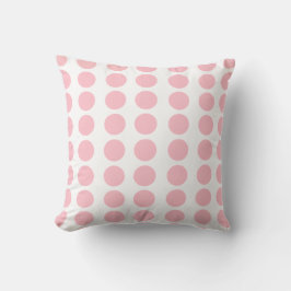 Cojín Decorativo Puntos de Polka Rosa