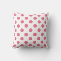Puntos de polka rosa y blanco