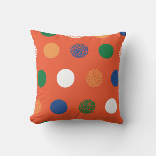 Cojín Decorativo Puntos de polka texturados en negrita