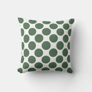 Cojín Decorativo Puntos de polka verde cazador