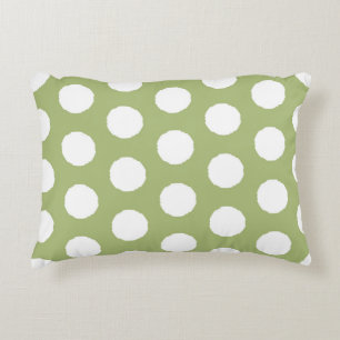 Cojín Decorativo Puntos de Polka Verde Masaje