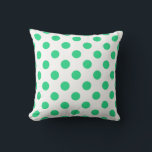 Cojín Decorativo Puntos de polka verdes y blancos<br><div class="desc">Puntos de polka verdes y blancos</div>