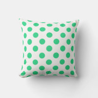 Puntos de polka verdes y blancos