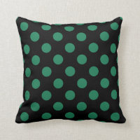 Puntos de polka verdes y negros