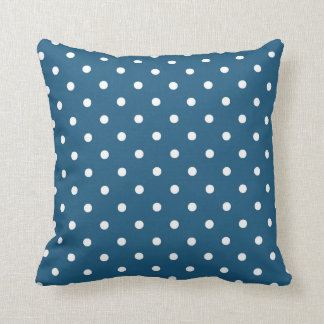 Cojín Decorativo Puntos decorativos de Polka Azul Vintage