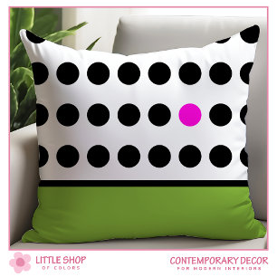 Cojín Decorativo Puntos divertidos verdes