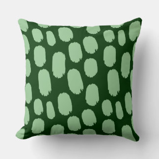 Cojín Decorativo Puntos en negrita pintados - Verde oscuro en verde