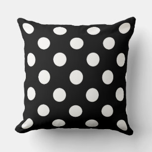 Cojín Decorativo Puntos grandes de Polka Blanco