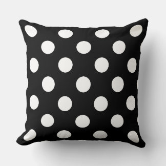 Cojín Decorativo Puntos grandes de Polka Blanco