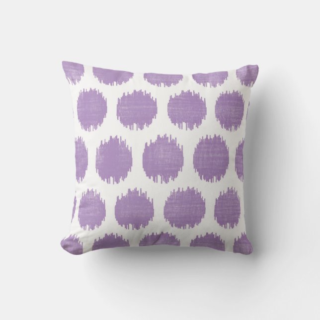 Cojín Decorativo Puntos Ikat, Lilac (Anverso)