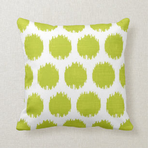 Cojín Decorativo Puntos Ikat, Verde