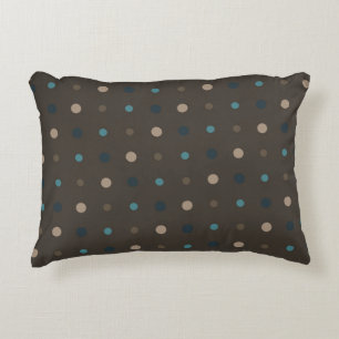 Cojín Decorativo Puntos marrones, azules y beige