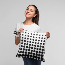 Puntos modernos de semitono blanco y negro