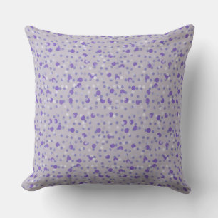 Cojín Decorativo puntos morados, lavanda y grises