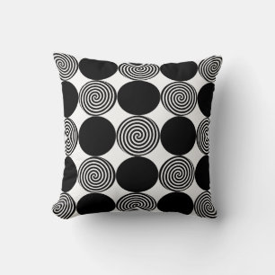 Cojín Decorativo Puntos negros y nasales en blanco
