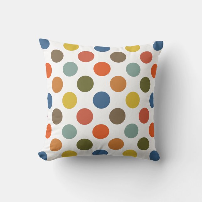 Cojín Decorativo Puntos retro medios (Anverso)