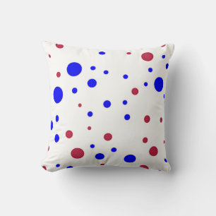 Cojín Decorativo Puntos rojos y azules