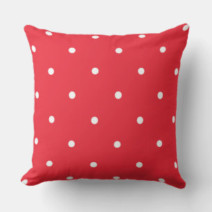 Cojín Decorativo Puntos rojos y blancos