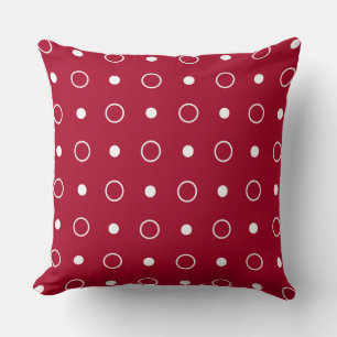 Cojín Decorativo Puntos rojos y blancos