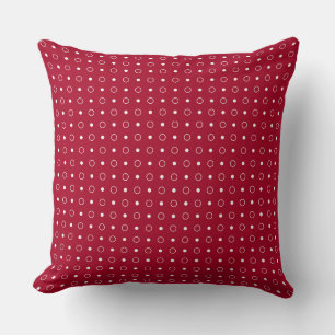 Cojín Decorativo Puntos rojos y blancos