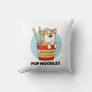 Cojín Decorativo Pup Noodles Funny Cup Noodles Pun