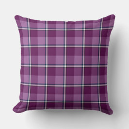 Cojín Decorativo Purple and Trendy Pink Plaid