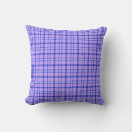 Cojín Decorativo Purple Blue Plaid Classic Pattern Bright