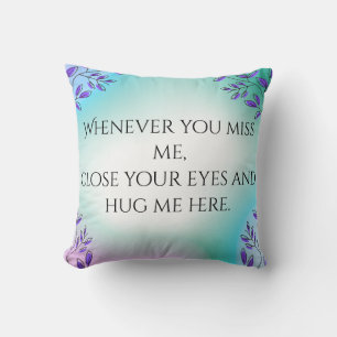 Cojín Decorativo Purple Botanical Whenever You Miss Me Hug This Pil