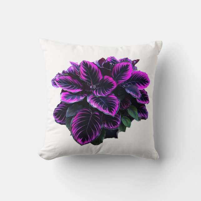 COJÍN DECORATIVO PURPLE CALATHEA (Anverso)