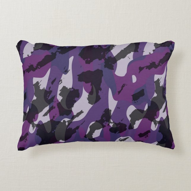 Cojín Decorativo Purple Camo Abstract (Anverso)