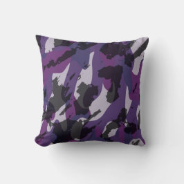 Cojín Decorativo Purple Camo Abstract