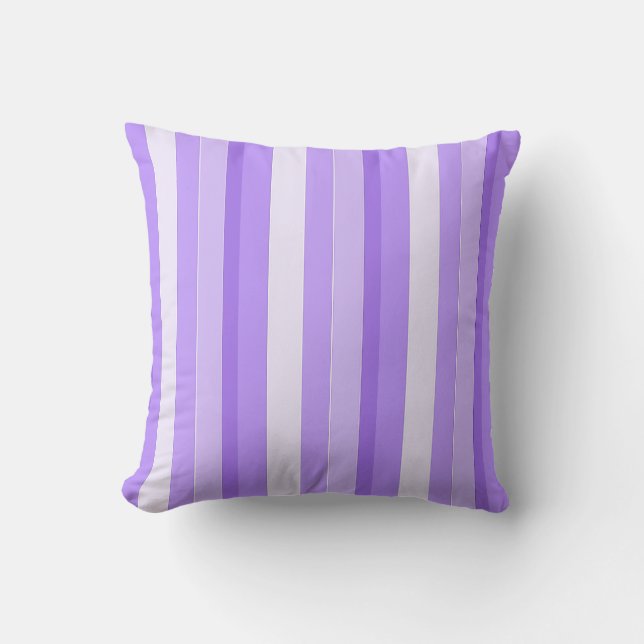 Cojín decorativo Purple Candy Stripe (Anverso)