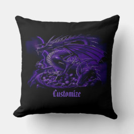 Cojín decorativo Purple Dragon personalizado