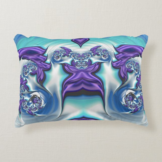 Cojín Decorativo ~ PURPLE DRIFT ~ Diseño fractal ~ (Anverso)